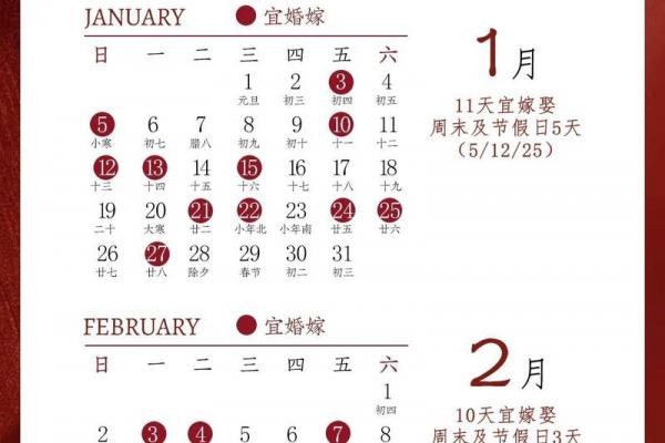2025黄道吉日一览:结婚搬家开业最佳日期速查! 2025黄道吉日一览:结婚搬家开业最佳日期速查!